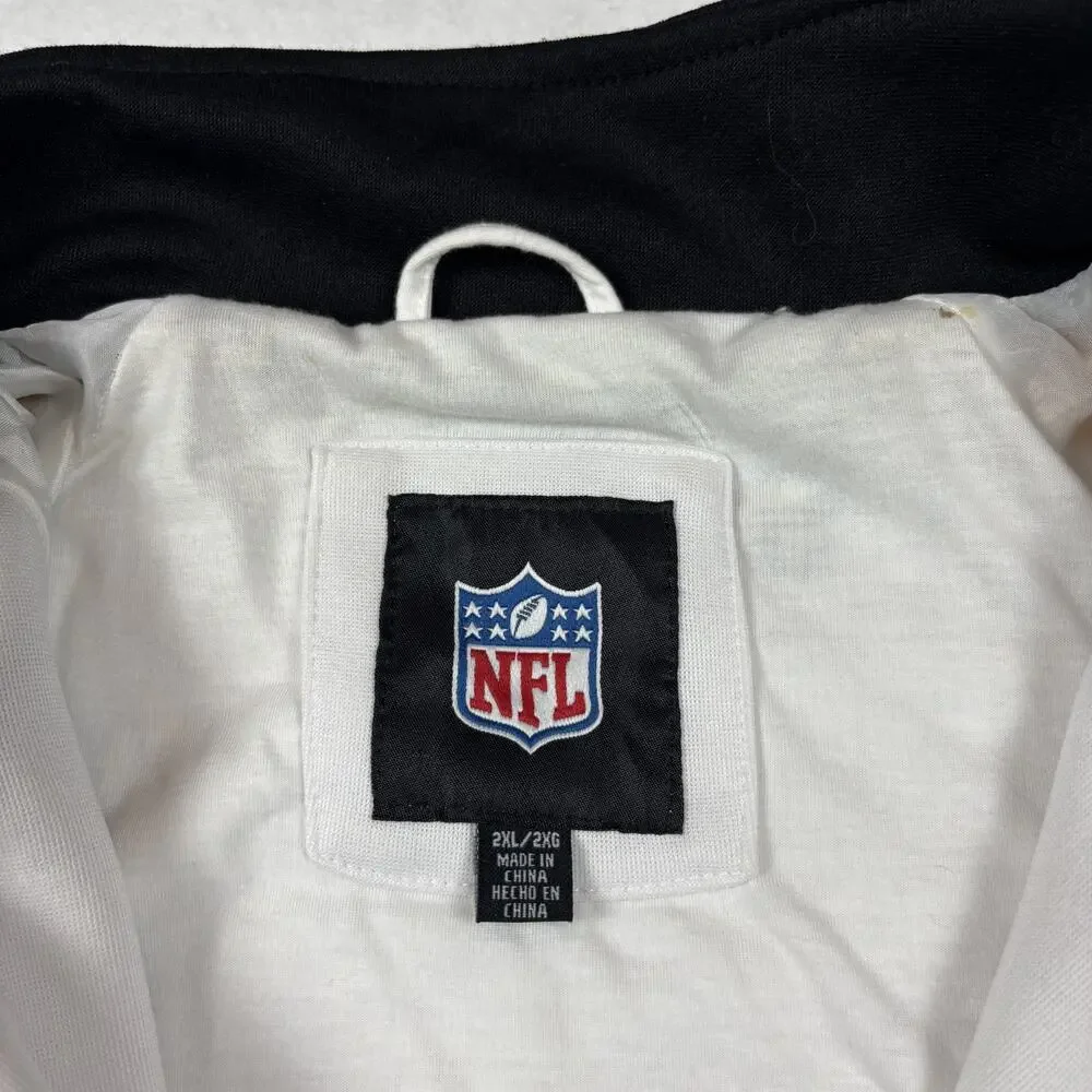 NFL PITTSBURGH STEELERS MEN'S FULL ZIP JACKET LOGO PATCH SIZE 2XL